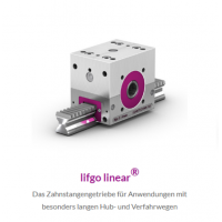 LEANTECHNIK 齒條齒輪箱lifgo?系列，有三種尺寸可供選擇